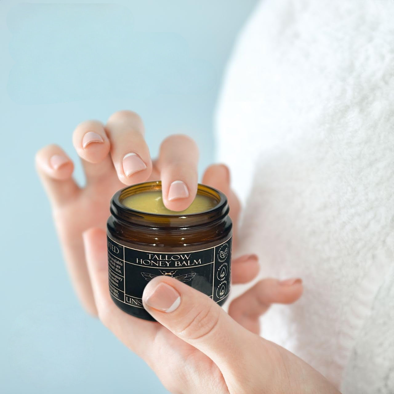 Organic Tallow Honey Balm with Grass-Fed Beef Tallow and Raw Honey