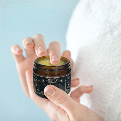 Organic Tallow Honey Balm with Grass-Fed Beef Tallow and Raw Honey
