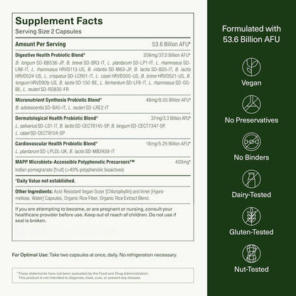 DS-01 Daily Synbiotic Probiotic and Prebiotic Supplement with 24 Strains